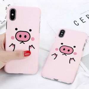    Cartoon Pink Pig Cute Funny Hard Phone Case Cover For iPhone X 7 8 6s Plus 5s SE