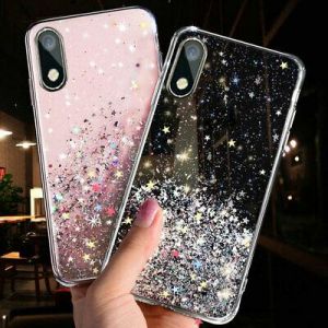    For Huawei Y5 Y6 Y7 Y9 2019 Mate 30 Glitter Star Gel Phone Case Soft TPU Cover