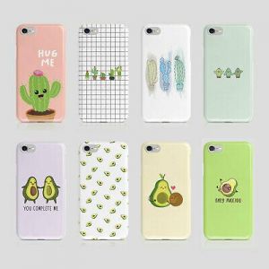 Fashion Life Style Phone Cases    iPhone Samsung Hard Phone Case Cactus Avocado Cacto Plants Flower Funny Quotes